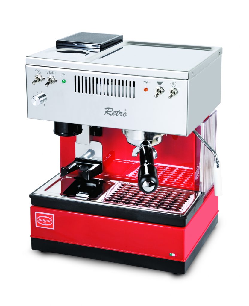 Quick Mill 0835 Machine à espresso rétro rouge